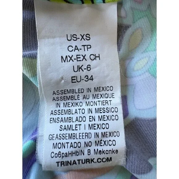 Trina Turk Sea Garden Floral Cover Up Mini Dress XS - Picture 6 of 7